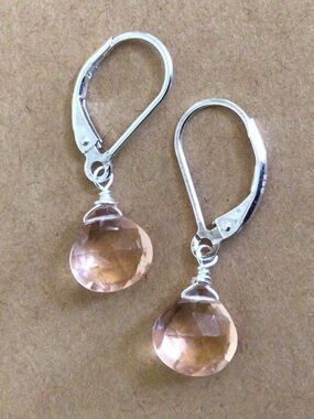 Super fine quality Morganite Sterling Silver Sundance Charm earrings